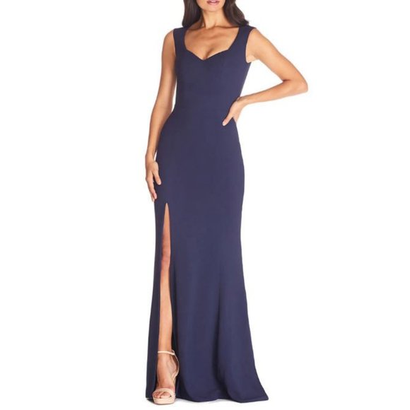 Dress the Population Dresses & Skirts - DRESS THE POPULATION Monroe Sweetheart Sleeveless Long Dress Midnight Blue M